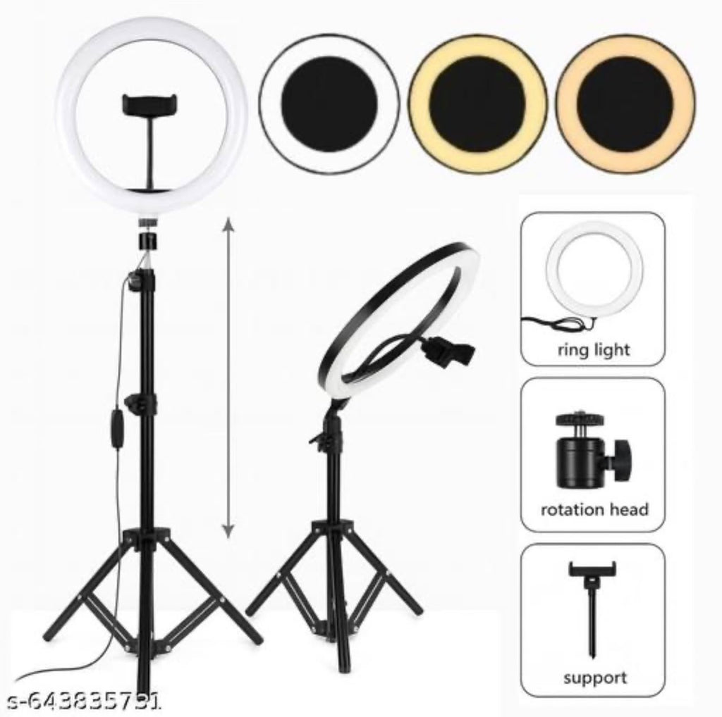 LED ring light with adjustable tripod stand