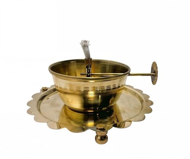 Akhand Diya Lamp with Adjustable wick & Glass