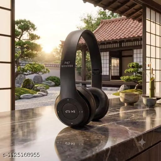 P47 Wireless Headphones with Stereo Memory Card Support