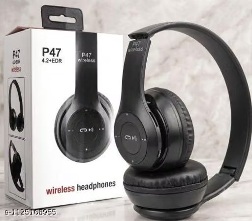 P47 Wireless Headphones with Stereo Memory Card Support