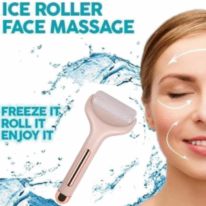 Ice Roller Face Massager – Cooling Skin Tightening Tool Reduces Puffiness | Brightens Complexion | Anti-Wrinkle | Under Eye Care