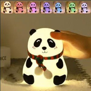 Rechargeable Panda Lamp – Cute Silicone Kawaii Night Light Touch Control | 7 Color Changing | USB Rechargeable | Kids Bedroom Decor