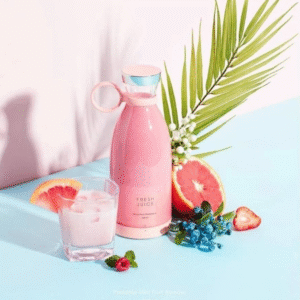 Portable Electric USB Juice Maker Bottle Blender – Rechargeable Mini Juicer 380ml Capacity | 4-6 Stainless Steel Blades | USB Rechargeable | Food-Grade Material